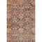 8' X 10' Terra Cotta And Blue Damask Washable Area Rug With UV Protection