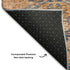 8' X 10' Terra Cotta And Blue Damask Washable Area Rug With UV Protection