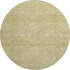 8' Wheat And Beige Damask Washable Round Rug With UV Protection