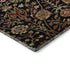 5' X 8' Black Copper And Red Floral Washable Area Rug With UV Protection