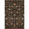 8' X 10' Black Copper And Red Floral Washable Area Rug With UV Protection