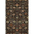 8' X 10' Black Copper And Red Floral Washable Area Rug With UV Protection