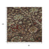 5' X 8' Chocolate Red And Copper Floral Washable Area Rug With UV Protection