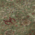 8' Fern Green Red And Ivory Floral Washable Round Rug With UV Protection