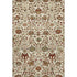 8' X 10' Ivory Red And Blue Floral Washable Area Rug With UV Protection