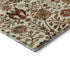 8' X 10' Ivory Red And Blue Floral Washable Area Rug With UV Protection