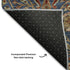 5' X 8' Navy Blue Red And Green Floral Washable Area Rug With UV Protection