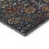 5' X 8' Navy Blue Red And Green Floral Washable Area Rug With UV Protection