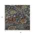 5' X 8' Navy Blue Red And Green Floral Washable Area Rug With UV Protection