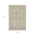 5' X 8' Coffee And Beige Floral Washable Area Rug With UV Protection