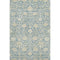 5' X 8' Sky Blue And Ivory Floral Washable Area Rug With UV Protection