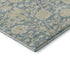 5' X 8' Sky Blue And Ivory Floral Washable Area Rug With UV Protection