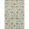 5' X 8' Ivory Fern Green And Beige Floral Washable Area Rug With UV Protection
