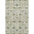 5' X 8' Ivory Fern Green And Beige Floral Washable Area Rug With UV Protection