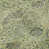 8' Mint Green Beige And Teal Floral Washable Round Rug With UV Protection