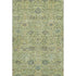 8' X 10' Mint Green Beige And Teal Floral Washable Area Rug With UV Protection