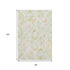 8' X 10' Pink Lime Green And Ivory Geometric Washable Area Rug With UV Protection