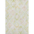 8' X 10' Pink Lime Green And Ivory Geometric Washable Area Rug With UV Protection