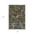 5' X 8' Charcoal Gray And Gold Striped Washable Area Rug With UV Protection