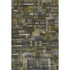 5' X 8' Charcoal Gray And Gold Striped Washable Area Rug With UV Protection