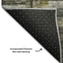 5' X 8' Charcoal Gray And Gold Striped Washable Area Rug With UV Protection