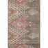 5' X 8' Brown Salmon And Ivory Geometric Washable Area Rug With UV Protection