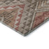 5' X 8' Brown Salmon And Ivory Geometric Washable Area Rug With UV Protection