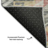 8' Gray Gold And Salmon Geometric Washable Round Rug With UV Protection