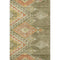 5' X 8' Green Gold And Salmon Geometric Washable Area Rug With UV Protection