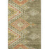 5' X 8' Green Gold And Salmon Geometric Washable Area Rug With UV Protection