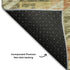 5' X 8' Green Gold And Salmon Geometric Washable Area Rug With UV Protection