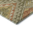 5' X 8' Green Gold And Salmon Geometric Washable Area Rug With UV Protection