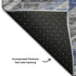 8' Pewter Blue And Gray Geometric Washable Round Rug With UV Protection