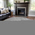 8' Silver Ivory And Beige Floral Washable Round Rug With UV Protection