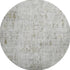 8' Silver Ivory And Beige Floral Washable Round Rug With UV Protection