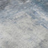 5' X 8' Blue Ivory And Gray Abstract Washable Area Rug With UV Protection