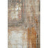 8' X 10' Copper Gray And Ivory Abstract Washable Area Rug With UV Protection