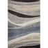 8' X 10' Blue Brown And Taupe Abstract Washable Area Rug With UV Protection