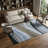 9' X 12' Brown Blue And Silver Abstract Washable Area Rug With UV Protection