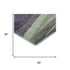 8' Purple Green And Ivory Abstract Washable Round Rug With UV Protection