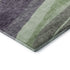 8' Purple Green And Ivory Abstract Washable Round Rug With UV Protection
