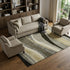 9' X 12' Taupe Beige And Ivory Abstract Washable Area Rug With UV Protection