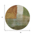 8' Green Ivory And Brown Abstract Washable Round Rug With UV Protection