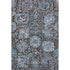 8' X 10' Chocolate And Teal Damask Washable Area Rug With UV Protection