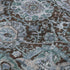 8' X 10' Chocolate And Teal Damask Washable Area Rug With UV Protection