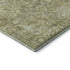 8' Sage And Ivory Damask Washable Round Rug With UV Protection