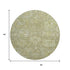 8' Sage And Ivory Damask Washable Round Rug With UV Protection
