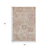 5' X 8' Coral Ivory And Rust Damask Washable Area Rug With UV Protection
