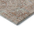 5' X 8' Coral Ivory And Rust Damask Washable Area Rug With UV Protection