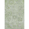 5' X 8' Mint Green Gray And Ivory Damask Washable Area Rug With UV Protection
